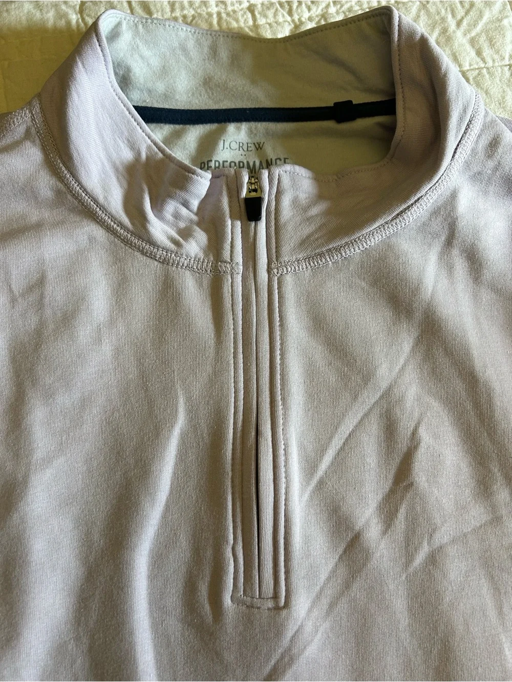 J. Crew Light Lavender Performance Quarter-Zip